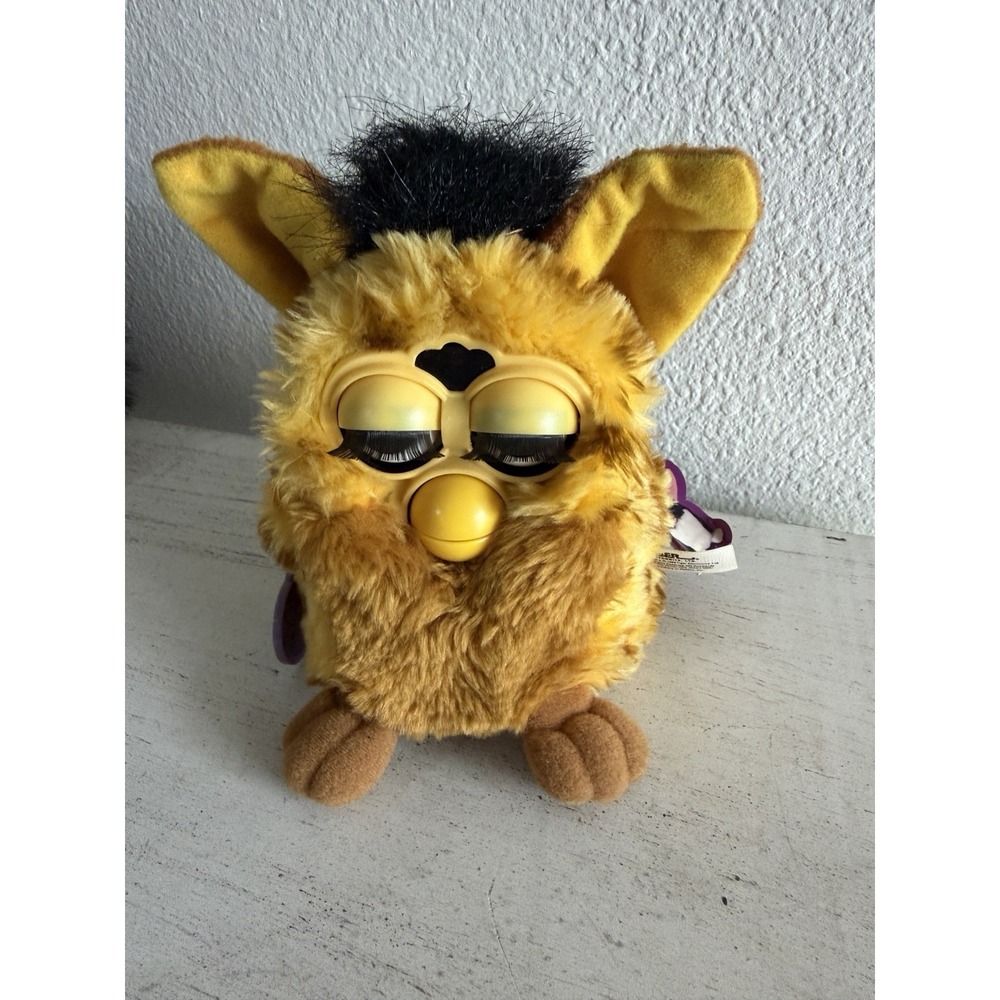 Vintage Furby 1998‎ Giraffe Print Brown Tan 70-800 Tiger Electronics, WORKING